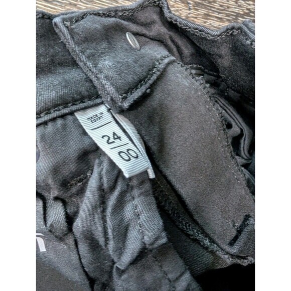 LOFT 00 24x27 The Skinny Black Stretch Denim Womens Jeans Classic 150 - Picture 5 of 7